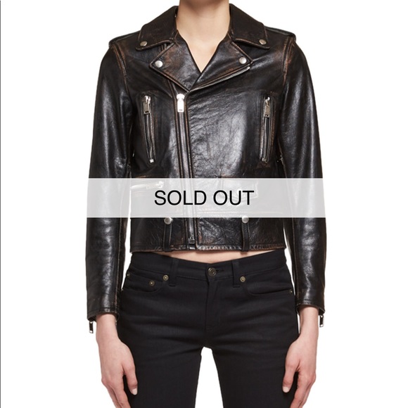 SAINT LAURENT distressed leather biker jacket! - Picture 5 of 5